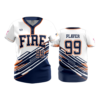 3543 FD WOMENS 2 BUTTON SCOOP NECK CL FIRE-FASTPITCH-2