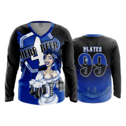 3513 FD Womens V-Neck Longsleeve HERE-FOR-BEER-2022-1