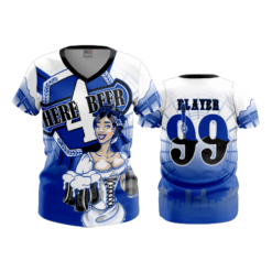 3513 FD Womens V-Neck HERE-FOR-BEER-2