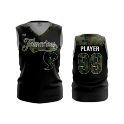 3539 FD Womens V-Neck Sleeveless PLAINFIELD-TORNADOES-ALT-2