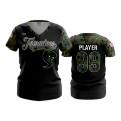 3539 FD Womens V-Neck PLAINFIELD-TORNADOES-ALT-2
