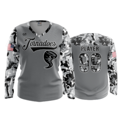 3539 FD Womens V-Neck Longsleeve PLAINFIELD-TORNDADOES-ALT-1