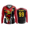 3550 FD Womens V-Neck Longsleeve RED-DEVILS-1
