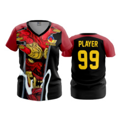 3550 FD Womens V-Neck RED-DEVILS-1