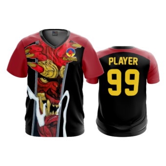 3550 FD Sport V-Neck MENS RED-DEVILS-1