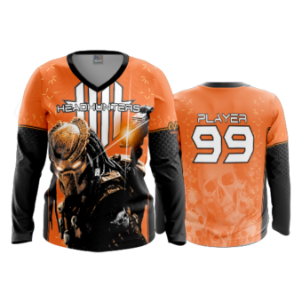 3556 FD Womens V-Neck Longsleeve HEADHUNTERS-ORANGE-2