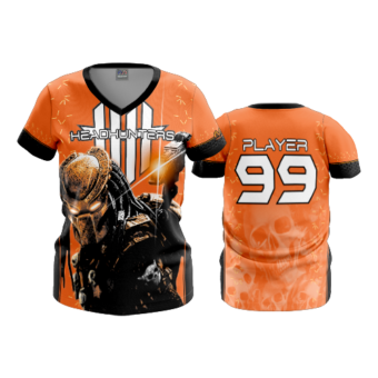 3556 FD Womens V-Neck HEADHUNTERS-ORANGE-2