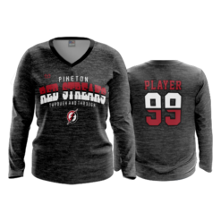 2212 FD Womens V-Neck Longsleeve PIKETON-HEATHER