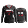 3546 FD Womens V-Neck Longsleeve SW-JEEPS-HEATHER