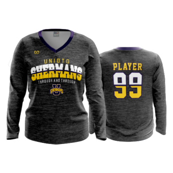 1654 FD Womens V-Neck Longsleeve UNIOTO-HEATHER