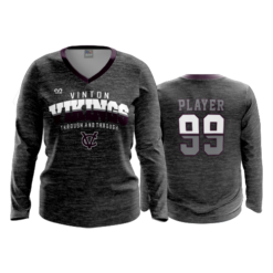 3541 FD Womens V-Neck Longsleeve VINTON-HEATHER