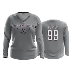 3541 FD Womens V-Neck Longsleeve VINTON-HERE-COMES
