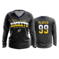 3536 FD Womens V-Neck Longsleeve WELLSTON-HEATHER