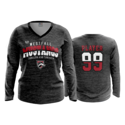 3552 FD Womens V-Neck Longsleeve WESTFALL-HEATHER