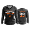 3548 FD Womens V-Neck Longsleeve WHEELERS-HEATHER