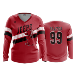 3546 FD Womens V-Neck Longsleeve SW-JEEPS-DISTRESS