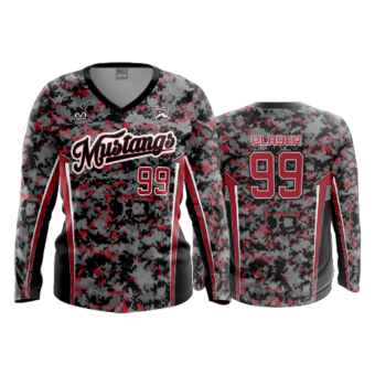3591 FD Womens V-Neck Longsleeve WESTFALL-MUSTANGS-1
