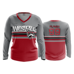 3591 FD Womens V-Neck Longsleeve WESTFALL-MUSTANGS-2