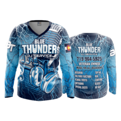 3542 FD Womens V-Neck Longsleeve BLUE-THUNDER-1
