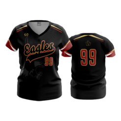 3594 FD Womens V-Neck BW-EAGLES-1