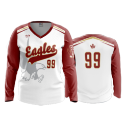 3594 FD Womens V-Neck Longsleeve BW-EAGLES-2