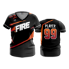 3586 FD Womens V-Neck FIRE