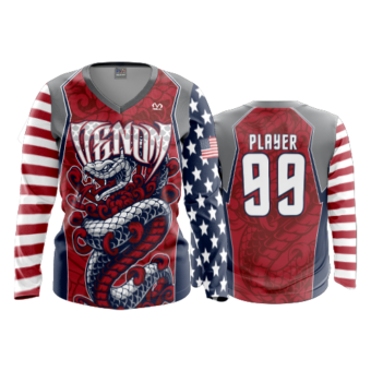 3570 FD Womens V-Neck Longsleeve POP-SLO-VENOM