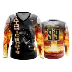 3567 FD Womens V-Neck Longsleeve POPSLO-ATOMIC-SHOTS