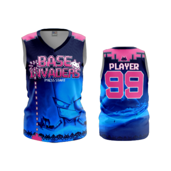 3571 FD Womens V-Neck Sleeveless POPSLO-BASEINVADERS-ORIG