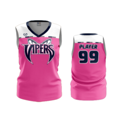 3608 FD Womens V-Neck Sleeveless GC-VIPERS-PINK-JERSEY-2