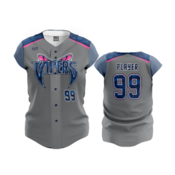 3608 FD Womens Full Button Capsleeve GC-VIPERS-CAMP-2022-1