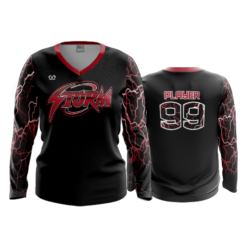 3257 FD Womens V-Neck Longsleeve BUCKEYE-STORM-2023