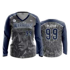 3629 WOMENS V NECK LONGSLEEVE WCT-WARRIORS-2
