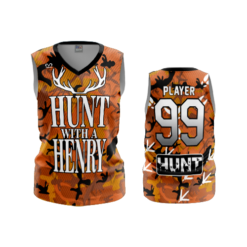 1625 WOMENS V NECK SLEEVELESS HUNT-WITH-A-HENRY-1