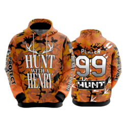 1625 UNISEX FLEECE HOODY HUNT-WITH-A-HENRY-1
