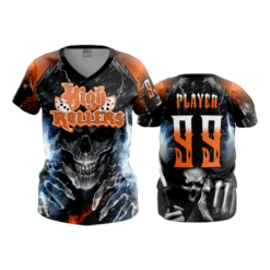 3373 WOMENS V NECK HIGH-ROLLERS-2B