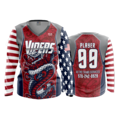 3623 WOMENS V NECK LONGSLEEVE VIPERS-RETRO-TRANS-SPONSOR