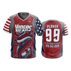 3623 MENS SPORT V NECK VIPERS-RETRO-TRANS-SPONSOR
