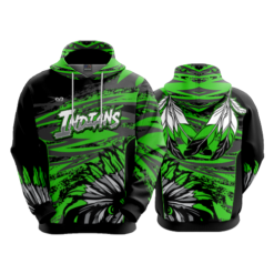 3635 UNISEX FLEECE HOODY WESTERN-INDIANS-WRESTLING