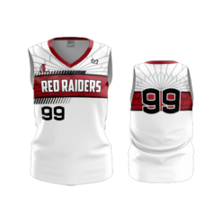 3633 WOMENS V NECK SLEEVELESS LONDON-RED-RAIDERS-2