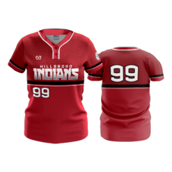 3643 WOMENS 2 BUTTON SCOOP NECK HILLSBORO-INDIANS-2023-1