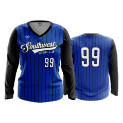 3649 WOMENS V NECK LONGSLEEVE SOUTHWEST-SOFTBALL-CLUB-2