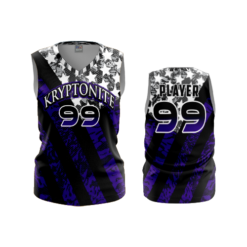 3654 WOMENS V NECK SLEEVELESS KRYPTONITE-1