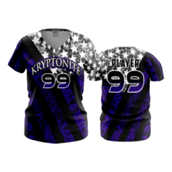 3654 WOMENS V NECK KRYPTONITE-1