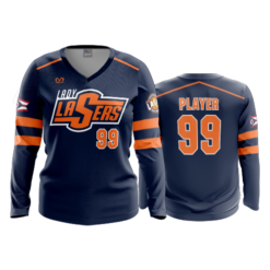 2909 WOMENS V NECK LONGSLEEVE LASERS-ORANGE-2023-1
