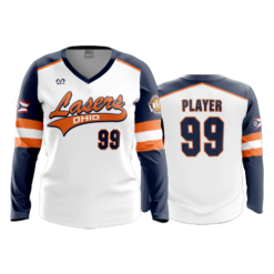 2909 WOMENS V NECK LONGSLEEVE LASERS-ORANGE-2023-2