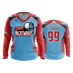 3662 WOMENS V NECK LONGSLEEVE NEW-YORK-LADY-NIGHTMARES-2
