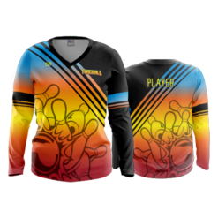 1689 WOMENS V NECK LONGSLEEVE FIREBALL-2023