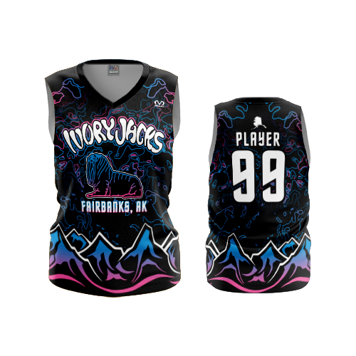 3653 WOMENS V NECK SLEEVELESS IVORY-JACKS-1