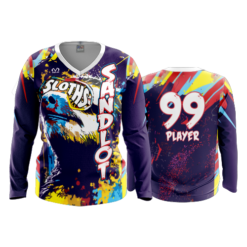 3631 WOMENS V NECK LONGSLEEVE SANDLOT-SLOTHS-1B